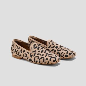 VIVAIA Samanth Walker square-toe loafers in dark leopard size 7